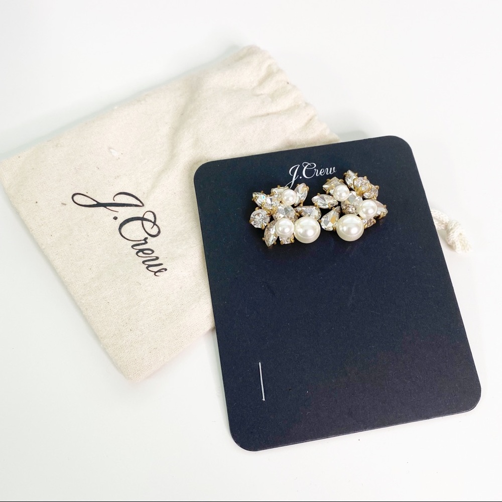 J. Crew Pearl and Crystal Earrings